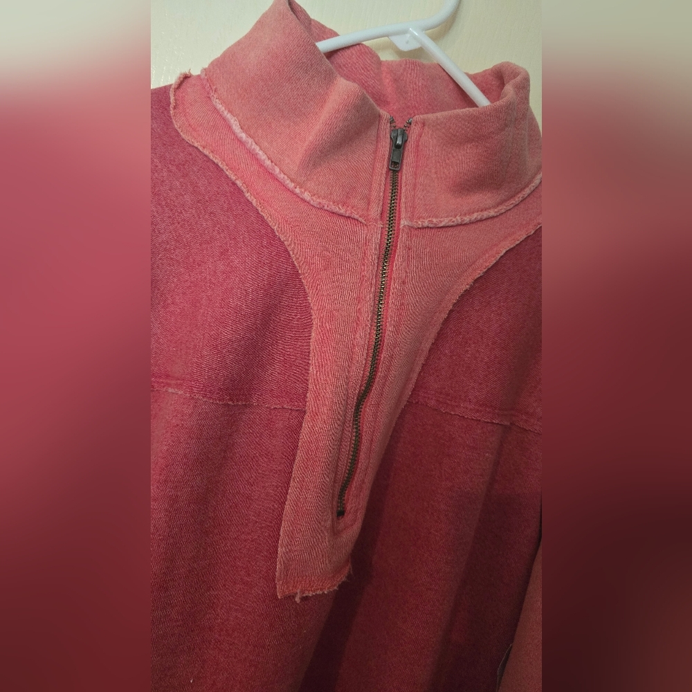 We The Free Two-Tone Pink Cowl Neck Sweater - Picture 3 of 9